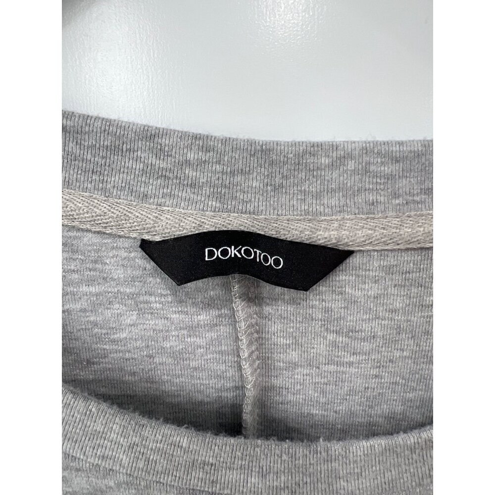 Dokotoo Long Sleeve Tunic Top Size XL Relaxed Fit Polyester Blend Heather Gray - Picture 4 of 8